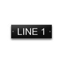 Plastic Nameplate - 2" x 6" - 1" Text - Mtg Holes