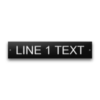 Plastic Nameplate - 2" x 10" - 1" Text - Mtg Holes