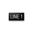 Plastic Nameplate - 4" x 8" - 2" Text