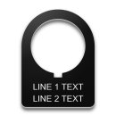 Plastic Legend Plate - 22mm AB 800F-180 11X Font S - 2 Lines