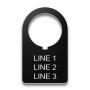 Plastic Legend Plate - 22mm AB 800F-180 12X Font L - 3 Lines