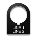 Plastic Legend Plate - 22mm AB 800F-180 11X Font L - 2 Lines