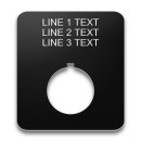 Plastic Legend Plate - 30mm Rectangular Size - 22mm Hole