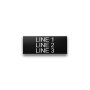 Plastic Nameplate - 1" x 2 1/2" - 1/4" Text