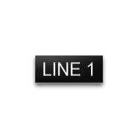 Plastic Nameplate - 1" x 2 1/2" - 1/2" Text