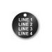 (image for) Engraved Plastic Tag - 1.5" Round - Style 3