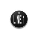 Engraved Heavy-Duty Plastic Valve Tag - 1 1/2" Round - 3/4" Text