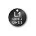 (image for) Engraved Plastic Tag - 1.5" Round - Style 2