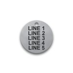 Stainless Steel Valve Tag, 1-1/2" Round, 3/16" Text