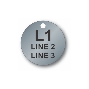 (image for) Engraved Stainless Steel Tag - 1.5" Round - Style 2