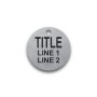 Engraved Stainless Steel Valve Tag - 1 1/2" Round - 3/8" Text