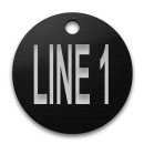 Engraved Anodized Aluminum Valve Tag - 1 1/2" Round - 3/4" Text