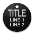 Engraved Anodized Aluminum Valve Tag - 1 1/2" Round - 3/8" Text