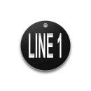Engraved Heavy-Duty Plastic Valve Tag - 2" Round - 1" Text