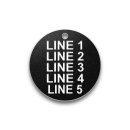 Engraved Heavy-Duty Plastic Valve Tag - 2" Round - 1/4" Text