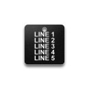 Engraved Heavy-Duty Plastic Valve Tag - 1 1/2" Square - 3/16" Text