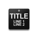 Engraved Heavy-Duty Plastic Valve Tag - 2" Square - 1/2" Text