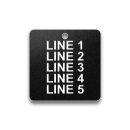 Engraved Heavy-Duty Plastic Valve Tag - 2" Square - 1/4" Text