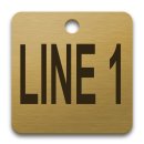 Engraved Brass Valve Tag - 1 1/2" Square - 3/4" Text