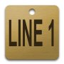 Engraved Brass Valve Tag - 1 1/2" Square - 3/4" Text