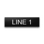 Plastic Nameplate - 1 1/2" x 5 1/2" - 3/4" Text
