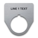Stainless Steel Legend Plate - 30mm Traditional - 1 Line