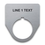 30mm Traditional legend plate, stainless steel, 1 line 30mm Traditional legend plate, stainless steel, 1 line
