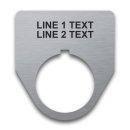 Stainless Steel Legend Plate - 30mm Traditional - 2 Lines