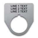 Stainless Steel Legend Plate - 30mm Traditional - 3 Lines