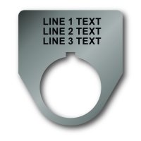 (image for) Stainless Steel Legend Plate - 30mm Traditional - 3 Lines