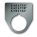 (image for) Stainless Steel Legend Plate - 30mm Traditional - 3 Lines