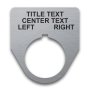 Stainless Steel Legend Plate - 30mm Traditional - Selector Switch