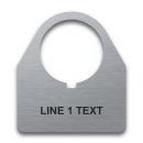 Stainless Steel Legend Plate - 30mm Traditional 180 - 1 Line