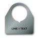 (image for) Stainless Steel Legend Plate - 30mm Traditional 180 - 1 Line