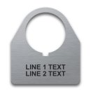 Stainless Steel Legend Plate - 30mm Traditional 180 - 2 Lines