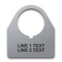 Stainless Steel Legend Plate - 30mm Traditional 180 - 2 Lines