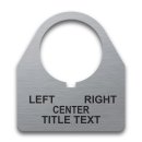 Stainless Steel Legend Plate - 30mm Traditional 180 - Selector Switch