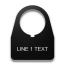 Plastic Legend Plate - 22mm Traditional 180 - 1 Line