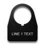 Plastic Legend Plate - 22mm Traditional 180 - 1 Line
