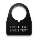 Plastic Legend Plate - 22mm Traditional 180 - 2 Lines