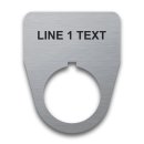 Stainless Steel Legend Plate - 22mm Traditional - 1 Line