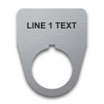 22mm Traditional legend plate, stainless steel, 1 line 22mm Traditional legend plate, stainless steel, 1 line