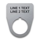 Stainless Steel Legend Plate - 22mm Traditional - 2 Lines