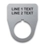 Stainless Steel Legend Plate - 22mm Traditional - 2 Lines