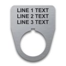 Stainless Steel Legend Plate - 22mm Traditional - 3 Lines