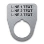 Stainless Steel Legend Plate - 22mm Traditional - 3 Lines