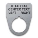 Stainless Steel Legend Plate - 22mm Traditional - Selector Switch