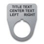 Stainless Steel Legend Plate - 22mm Traditional - Selector Switch