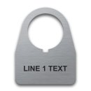 Stainless Steel Legend Plate - 22mm Traditional 180 - 1 Line