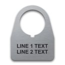 Stainless Steel Legend Plate - 22mm Traditional 180 - 2 Lines